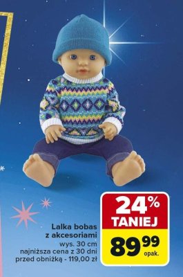 Lalka bobas z akcesoriami promocja w Carrefour