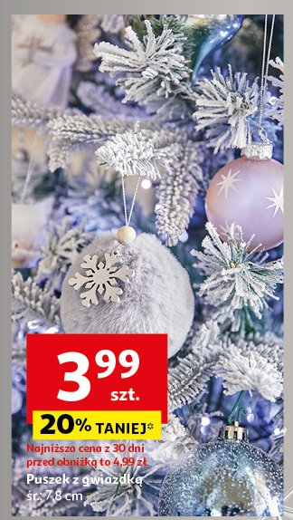 Puszek z gwiazdką 7.8 cm Actuel promocja w Auchan