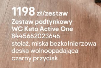 Zestaw podtynkowy WC Keto Active One promocja w Castorama