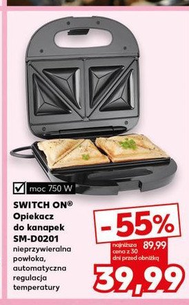 Opiekacz do kanapek sm-d0201 750 w Switch on promocja