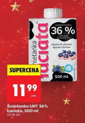 Śmietanka UHT 36%  promocja w Biedronka