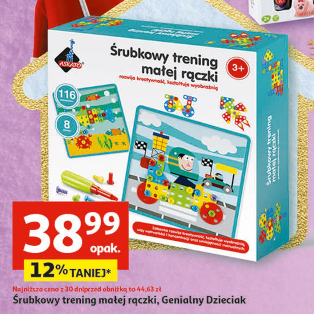 Gra śrubkowy trening małej rączki Askato promocja