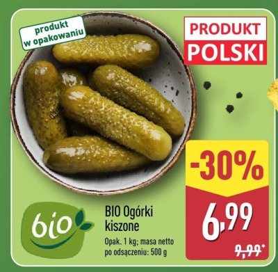 BIO Ogórki kiszone promocja w Aldi