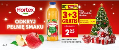 Sok 100% jabłko Hortex, 1 l promocja w Biedronka