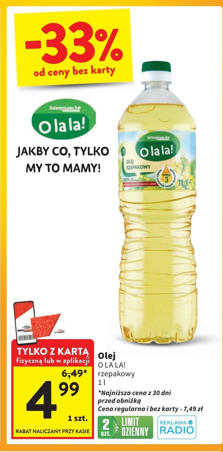 Olej rzepakowy O la la! promocja