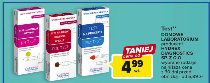 Test do badania ph pochwy Domowe laboratorium promocja