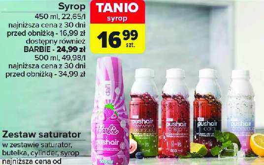 Syrop pushair o smaku czerwonej oranżady Dafi promocja