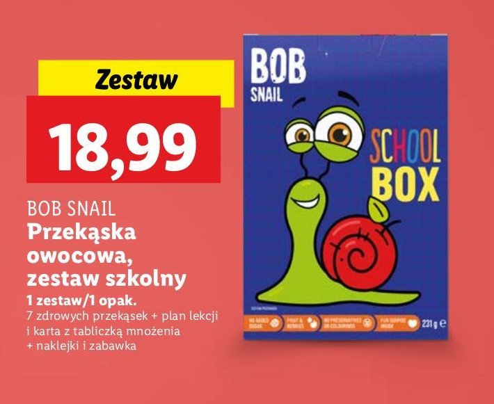 Zestaw school box Bob snail promocja