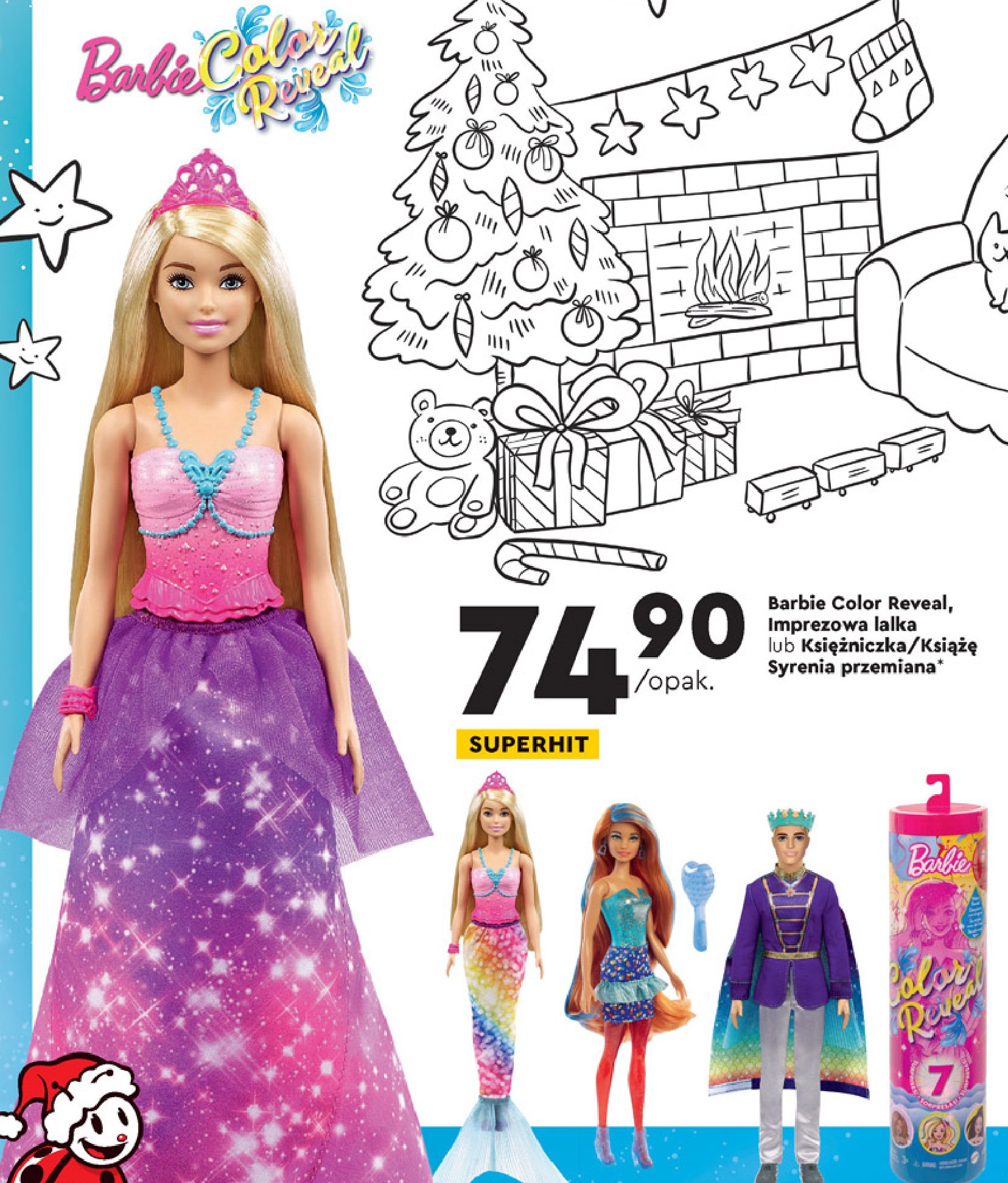 Lalka barbie imprezowa Mattel promocja