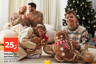 Poduszka piernikowy ludzik promocja w Dealz