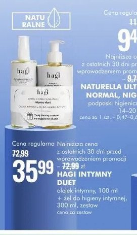 Zestaw do higieny intymnej: balsam 300 ml + olejek 100 ml Hagi promocja