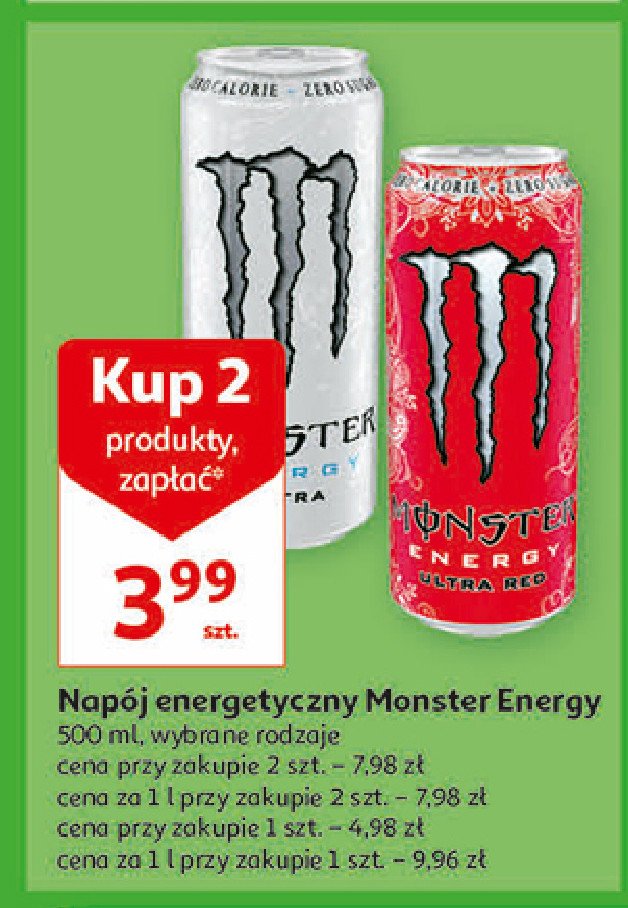 Napój energetyczny Monster energy ultra red promocja