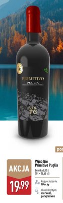 Wino Bio Primitivo Puglia Via 76 promocja