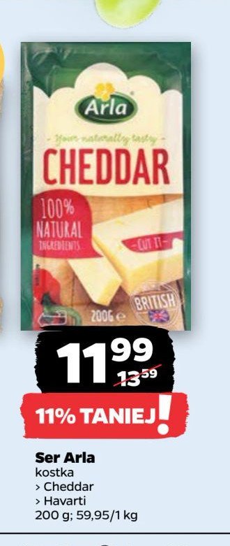 Ser cheddar Arla promocja