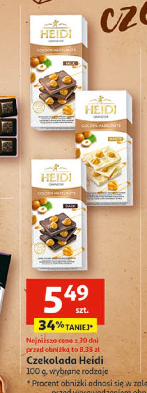 Czekolada mleczna z orzechami Heidi promocja