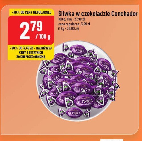 Śliwka w czekoladzie Conchador promocja