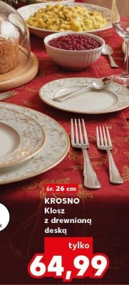 Klosz z drewnianą deską  promocja w Kaufland