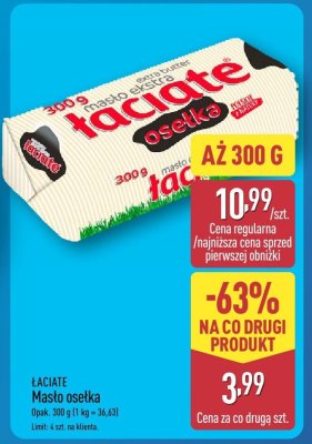 Masło osełka 300 g promocja w Aldi