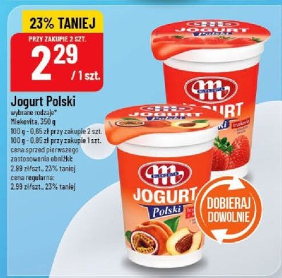 Jogurt Polski wybrane rodzaje promocja w POLOmarket