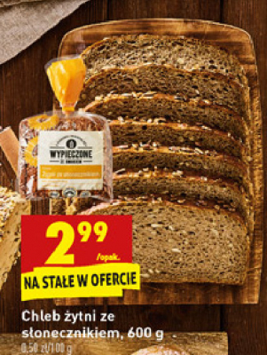 Chleb żytni ze słonecznikiem promocja