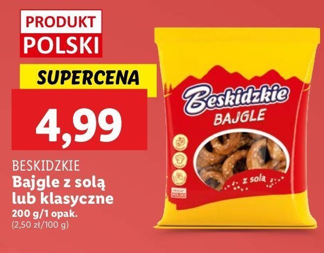 Bajgle z solą Aksam beskidzkie bajgle promocja w Lidl