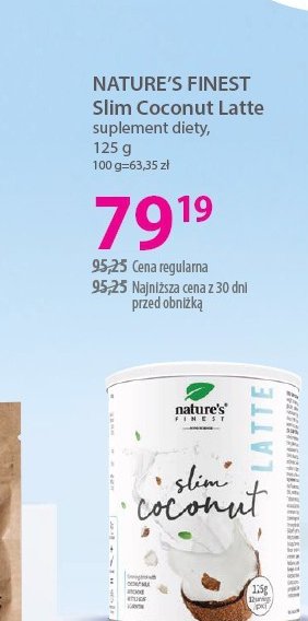 Suplement diety slim coconut latte Nature's finest promocja w Hebe