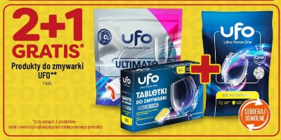 Produkty do zmywarki UFO 2+1 gratis promocja w POLOmarket