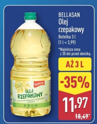 Olej rzepakowy 3 l promocja w Aldi