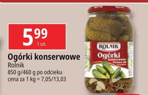 Ogórki konserwowe Rolnik promocja