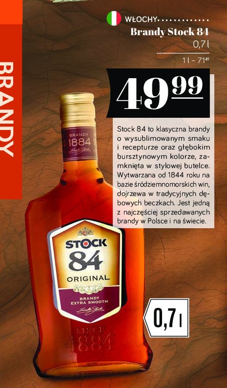 Brandy Stock 84 promocja w POLOmarket