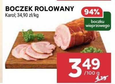 Boczek rolowany pieczony Wędliniarnia premium promocja w Stokrotka