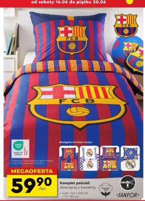 Komplet po艣cieli real madrid 140 x 200 + 70 x 80 cm promocja