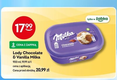 Lody Chocolate & Vanilla Milka promocja w Żabka