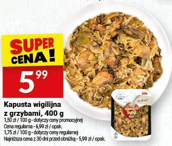 Kapusta wigilijna z grzybami, 400 g promocja w Twój Market