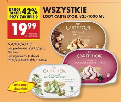 Lody pistachio delight Algida carte d'or les desserts promocja
