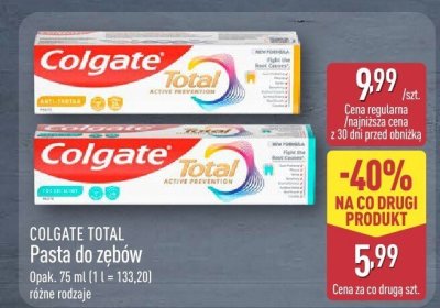 Pasta do zębów Total, różne rodzaje promocja w Aldi