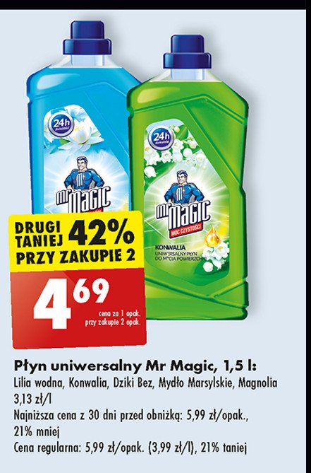 Płyn uniwersalny mydło marsylskie Mr magic promocja w Biedronka