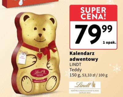 Kalendarz adwentowy Teddy promocja w Intermarche