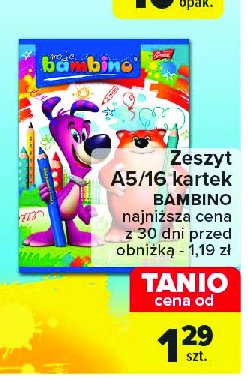 Zeszyt a5 16 k kratka Moje bambino promocja