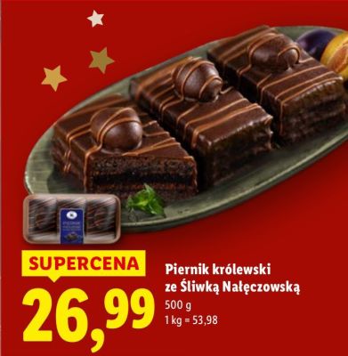 Piernik królewski ze śliwką nałęczowską promocja w Lidl