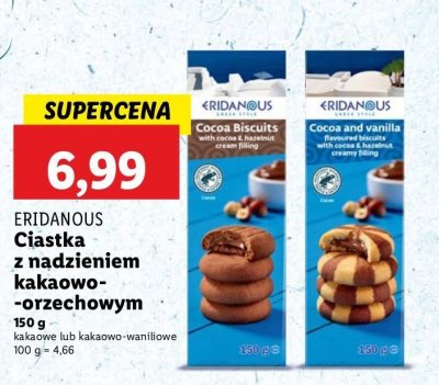 Ciastka kakaowo-waniliowe Eridanous promocja