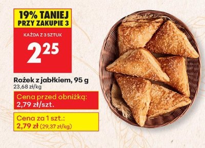 Rożek z jabłkiem, 95 g promocja w Biedronka