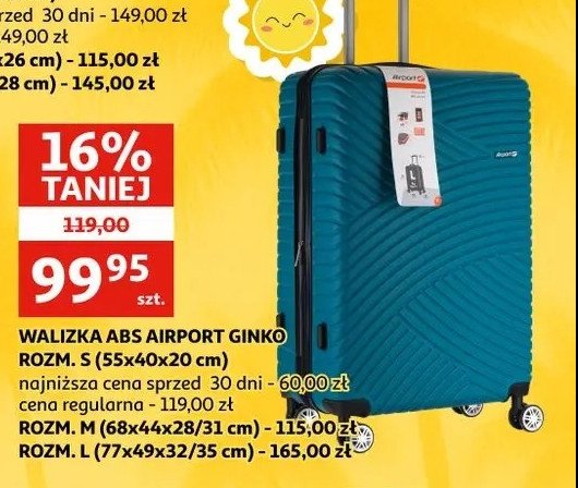 Walizka ginko 44 x 68 x 28/31 cm Airport promocja w Selgros
