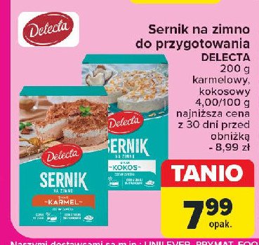 Sernik na zimno kokosowy Delecta promocja