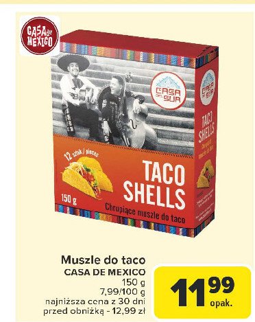 Muszle do taco Casa de mexico promocja