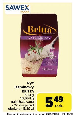 Ryż jasminowy BRITTA promocja w Carrefour Market