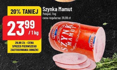 Szynka mamut Pekpol promocja w POLOmarket