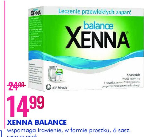 Saszetkii na zaparcie Xenna balance promocja