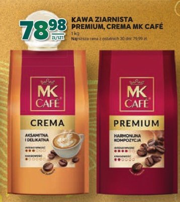 Kawa ziarnista Premium, Crema MK Café promocja w Stokrotka