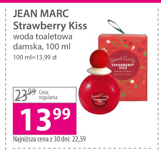 Woda toaletowa Jean marc sweet candy strawberry kiss promocja